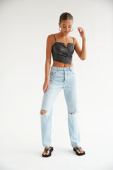 Heidi Jeans in Holiday Blue Organic