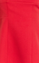 Catharine Mini Dress - Strapless A Line Dress in Red