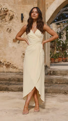 Pamela V Neck Maxi Dress - Yellow