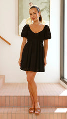 Sahirah Mini Dress - Black