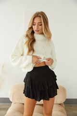 Day Tripper High-Rise Tiered Ruffle Skort