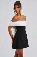 Bianca Satin Bow Mini Dress