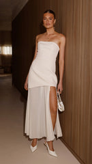 Fenella Asymmetrical Maxi Dress - Butter