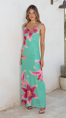 Nina Maxi Dress - Green Paradise