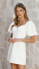 Ariel Bustier Mini Dress - White