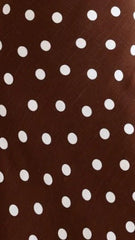 Solare Maxi Dress - Brown/White Polka