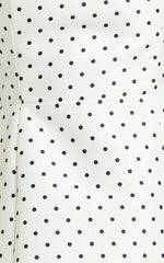Dante Mini Dress – White Polkadot Halter Tie Flare Dress