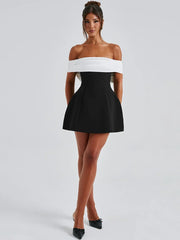 Bianca Satin Bow Mini Dress