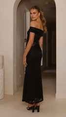 Tiarna Off The Shoulder Maxi Dress - Black