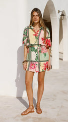 Tarika Mini Dress - Tropical Bloom