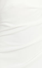 Off The Shoulder Jersey Maxi Dress in White