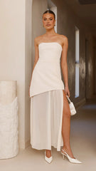 Fenella Asymmetrical Maxi Dress - Butter