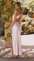 Halle One Shoulder Maxi Dress - Pink