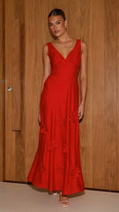 Lavara Maxi Dress - Red