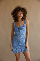 Lora Ruffle Strap Floral Mini Dress
