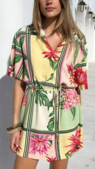 Tarika Mini Dress - Tropical Bloom