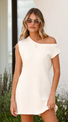 Robin Off Shoulder Mini Dress - Cream