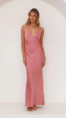 Ziah Maxi Dress - Baked Rose
