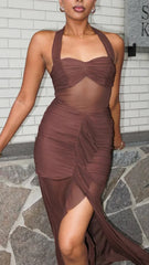 Alani Maxi Dress - Chocolate
