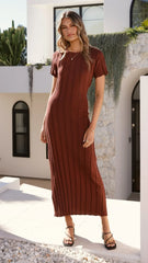 Mari Maxi Dress - Chocolate