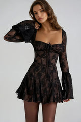 Anissa Vintage Lace Mini Dress