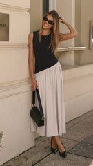 Darlita Maxi Dress - Black / Nude