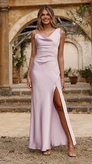 Iris Asymmetrical Maxi Dress - Lilac