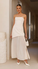 Fenella Asymmetrical Maxi Dress - Butter