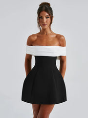 Bianca Satin Bow Mini Dress