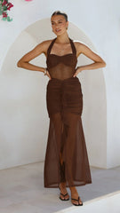 Alani Maxi Dress - Chocolate