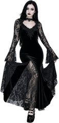 Gothic Slim Lace Contract Fishtail Long Goth Dress Clothes