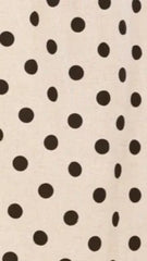 Leoni Maxi Dress - Oat/Black Polka