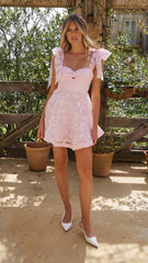 Karis Mini Dress - Blush