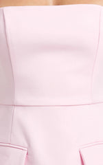 Make a Statement in the Garrett Mini Dress – Chic Square Neck Fit & Flare in Vibrant Pink