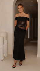 Tiarna Off The Shoulder Maxi Dress - Black