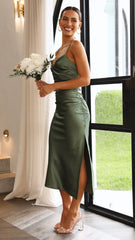 Monte Midi Dress - Olive