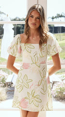 Anita Mini Dress - Primavera Print
