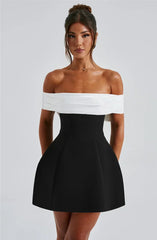 Bianca Satin Bow Mini Dress