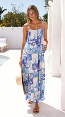 Alivia Maxi Dress - Ocean Mirage