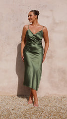 Monte Midi Dress - Olive