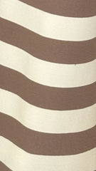 Tarron One Shoulder Maxi Dress - Beige/White