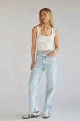 Levi's Ribcage Straight Ankle Jeans Ojai Shore