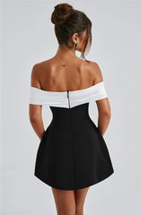 Bianca Satin Bow Mini Dress