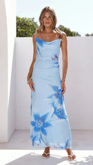 Nina Maxi Dress - Blue Paradise