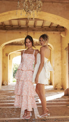 Page Maxi Dress - Peach Floral
