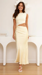 Ruby Asymmetrical Maxi Dress - Yellow