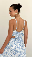 Azura Maxi Dress - Blue Floral