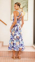 Reba Maxi Dress - Donatella Azure