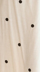 Nasira One Shoulder Maxi Dress - Oat/Black Polka Dot