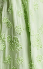 Floral Maxi Dress - Sleeveless V-Neck Summer Dress in Lime